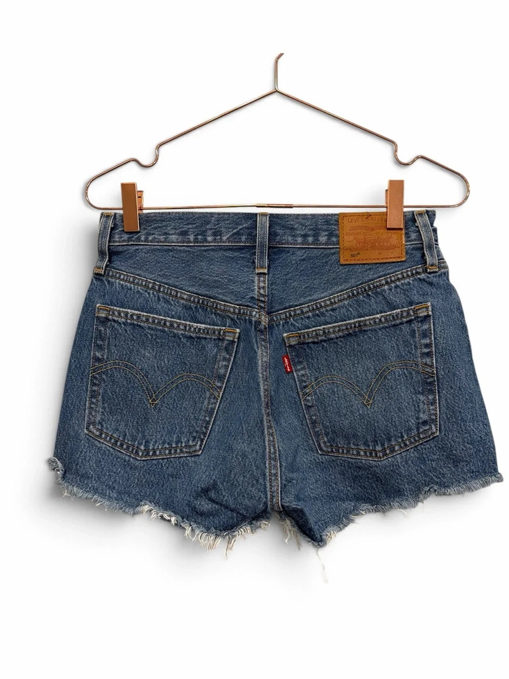 Levi's Distressed Denim Jean Shorts - Blue